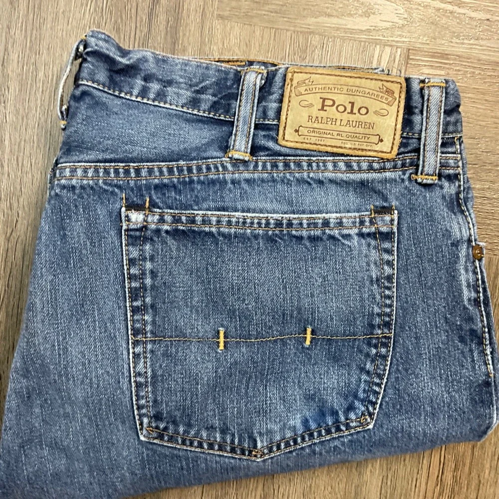 Vintage Polo Ralph Lauren Authentic Dungarees Straight Leg Jeans Mens 38x30 Blue